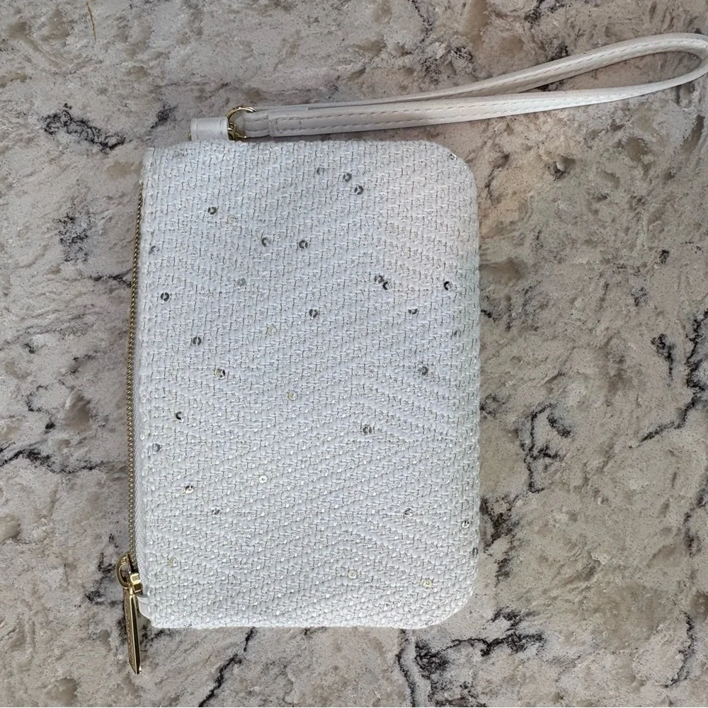 Kendra Scott Tweed White with Sequin Detailing